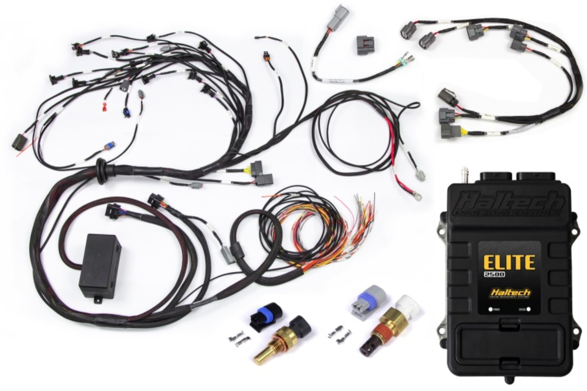 Picture of Haltech Elite 2500 Terminated Engine Harness ECU Kit w/Late Ignition