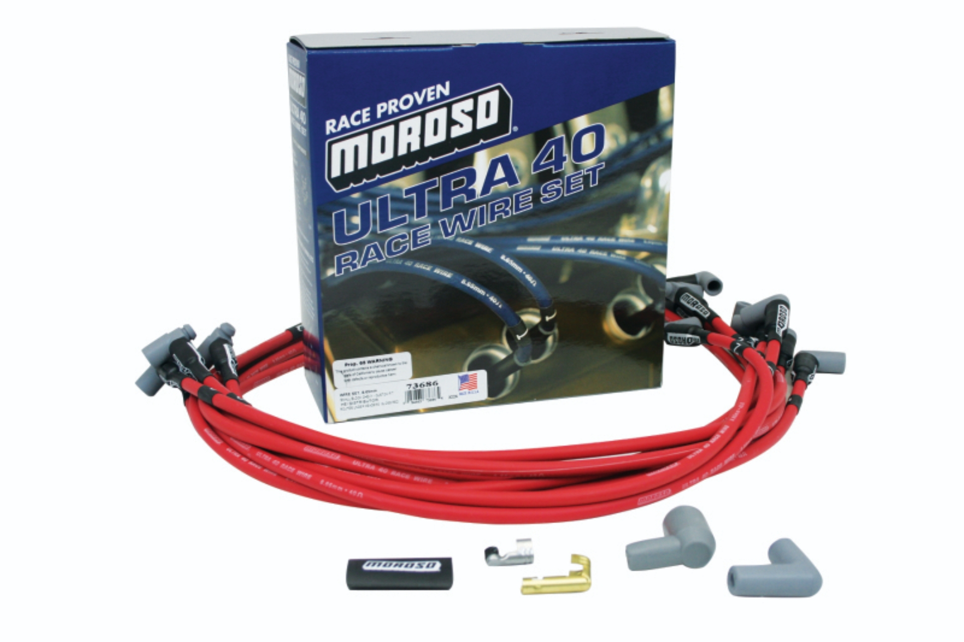 Picture of Moroso MOR Ignition-Wire Set Spark Plug Wire Sets - 73686