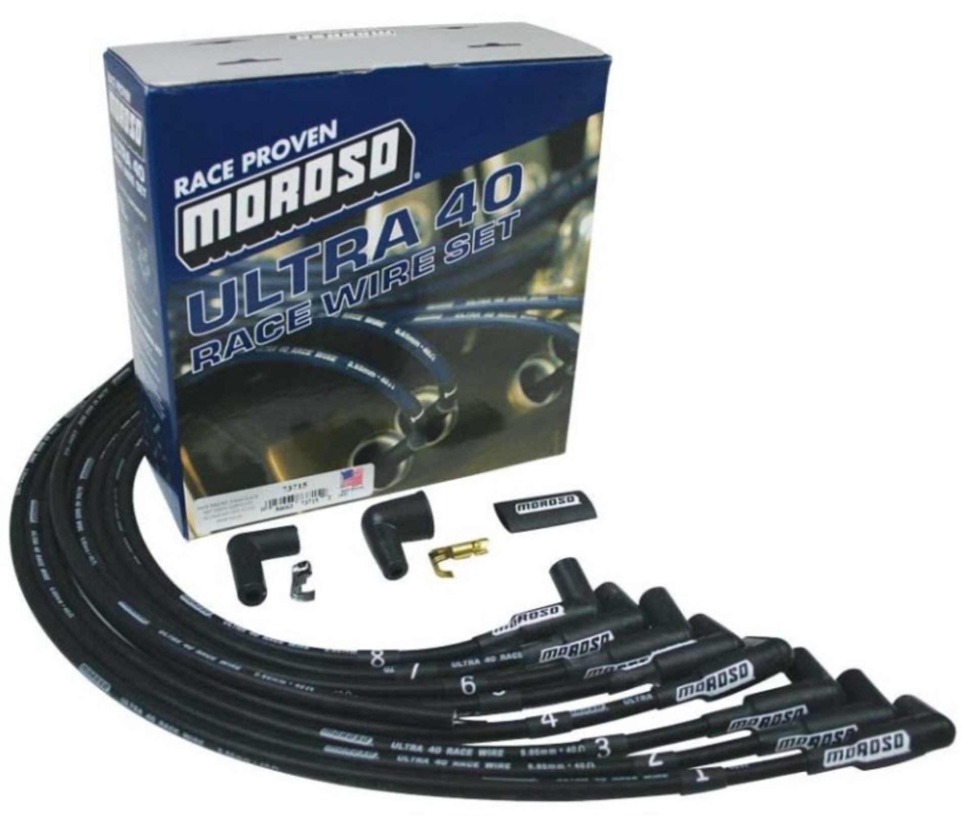 Picture of Moroso MOR Ignition-Wire Set Spark Plug Wire Sets - 73715