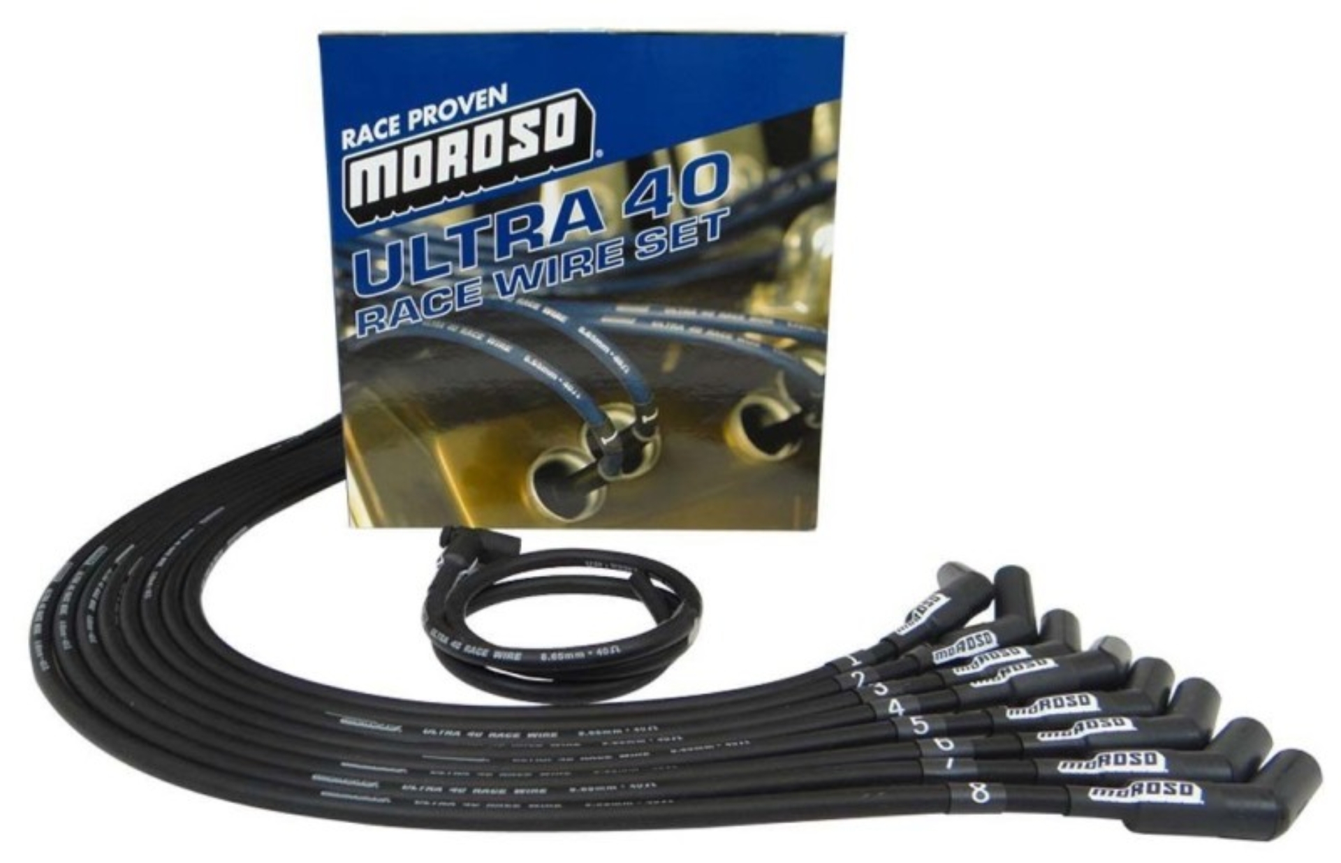 Picture of Moroso MOR Ignition-Wire Set Spark Plug Wire Sets - 73728