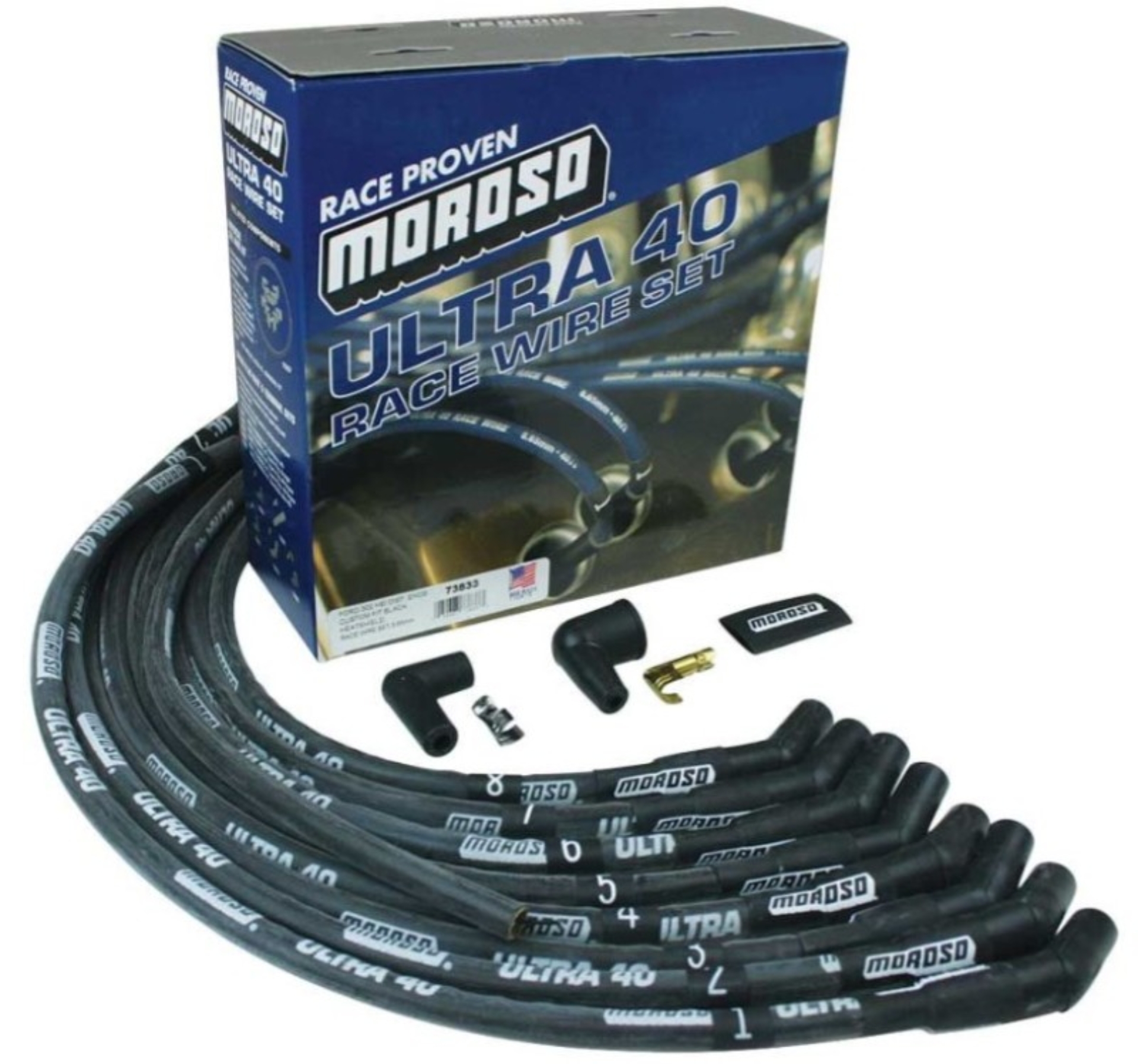 Picture of Moroso MOR Ignition-Wire Set Spark Plug Wire Sets - 73833