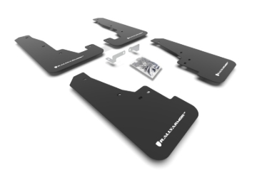 Picture of Rally Armor RAL UR Blk Flap/Wht Logo Mud Flaps - MF55-UR-BLK/WH