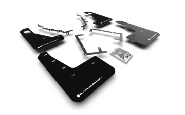 Picture of Rally Armor RAL UR Blk Flap/Wht Logo Mud Flaps - MF56-UR-BLK/WH