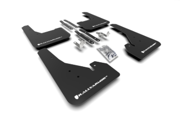 Picture of Rally Armor RAL UR Blk Flap/Wht Logo Mud Flaps - MF67-UR-BLK/WH