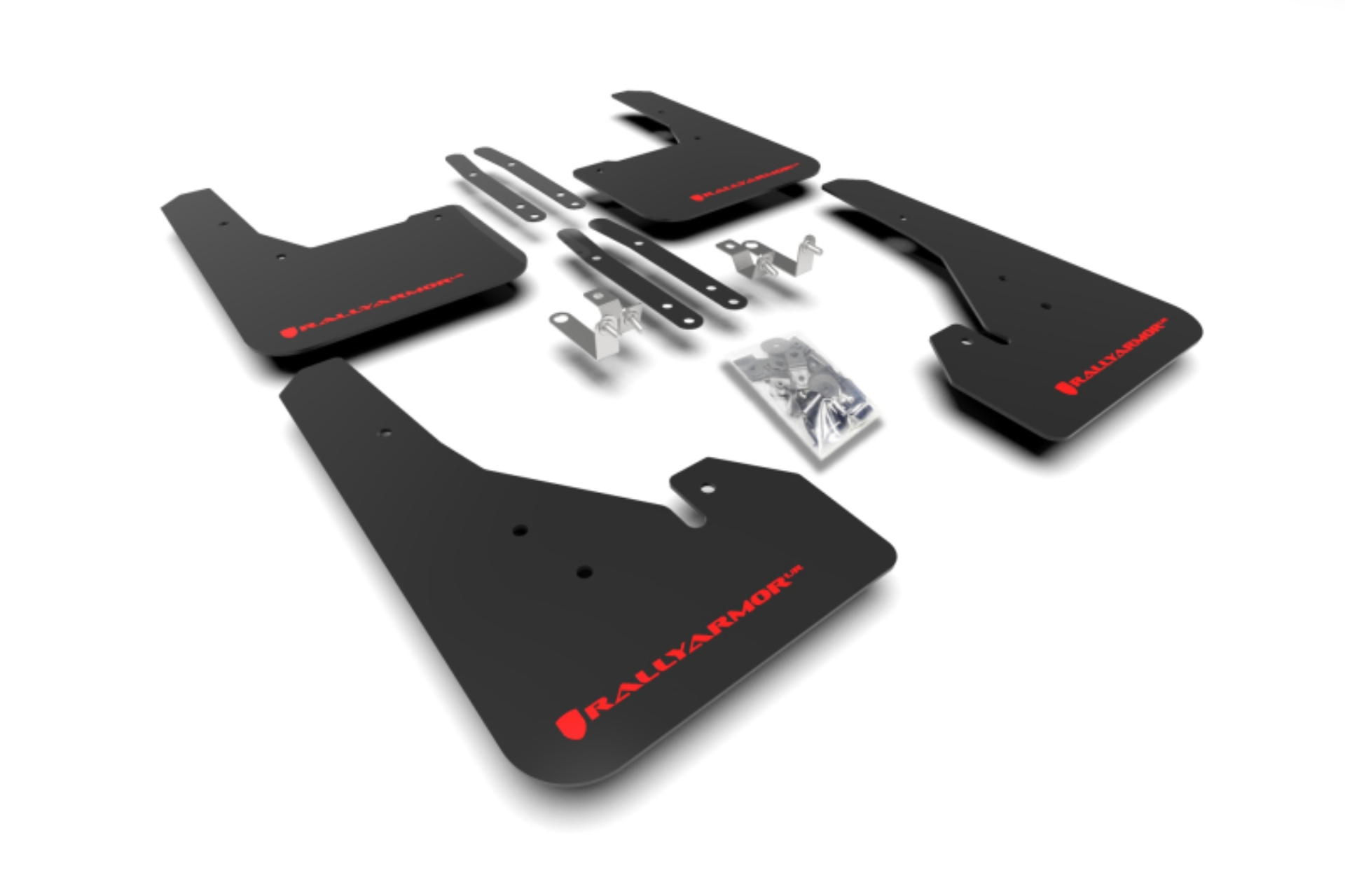 Picture of Rally Armor RAL UR Blk Flap/Rd Logo Mud Flaps - MF67-UR-BLK/RD