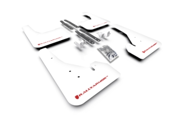 Picture of Rally Armor RAL UR White Flap/Red Logo Mud Flaps - MF67-UR-WH/RD
