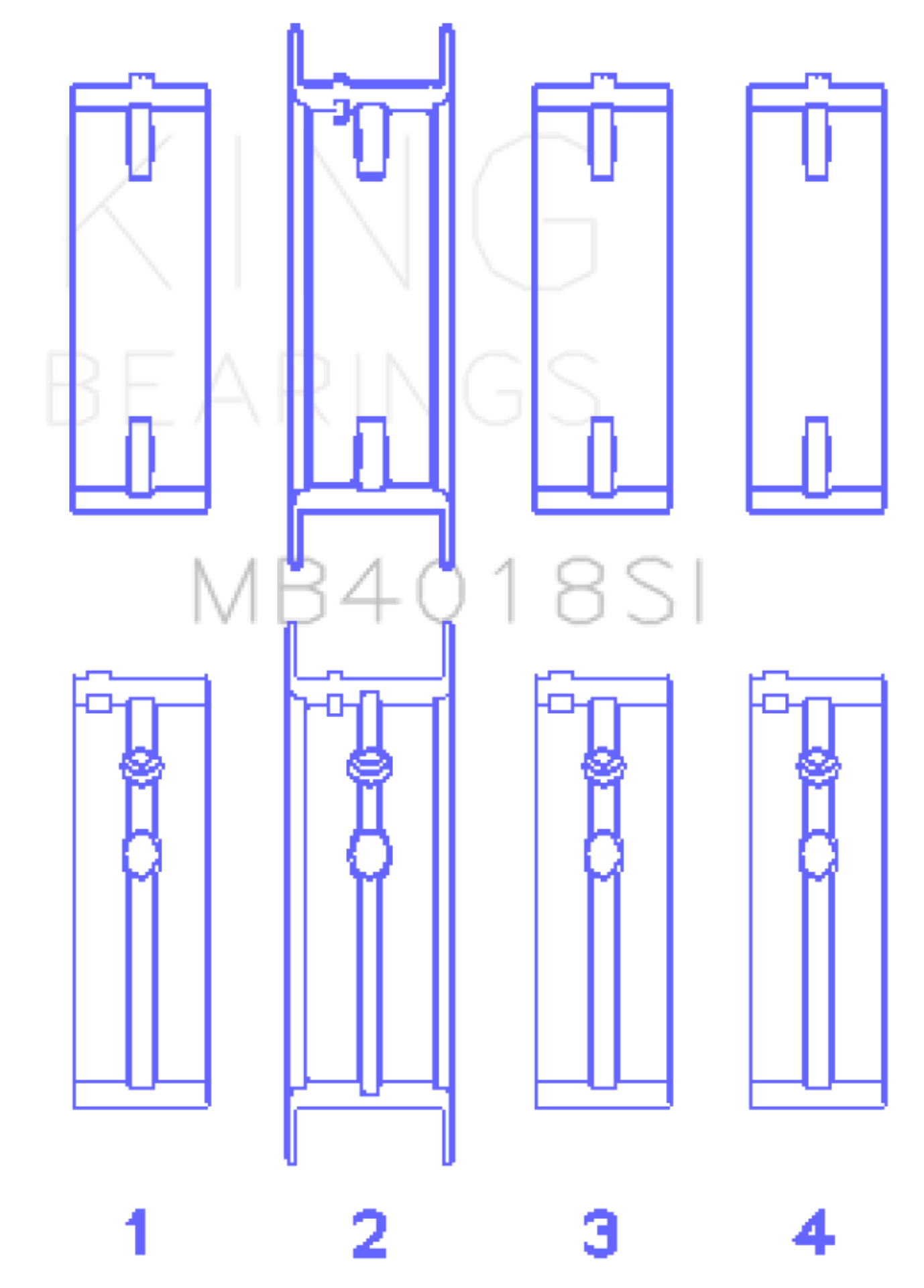 Picture of King Engine Bearings KING Main Bearings - MB4018SI