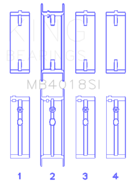 Picture of King Engine Bearings KING Main Bearings - MB4018SI