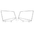 Picture of Rugged Ridge RUG Upper Door Frames Door Panels - 13701.80