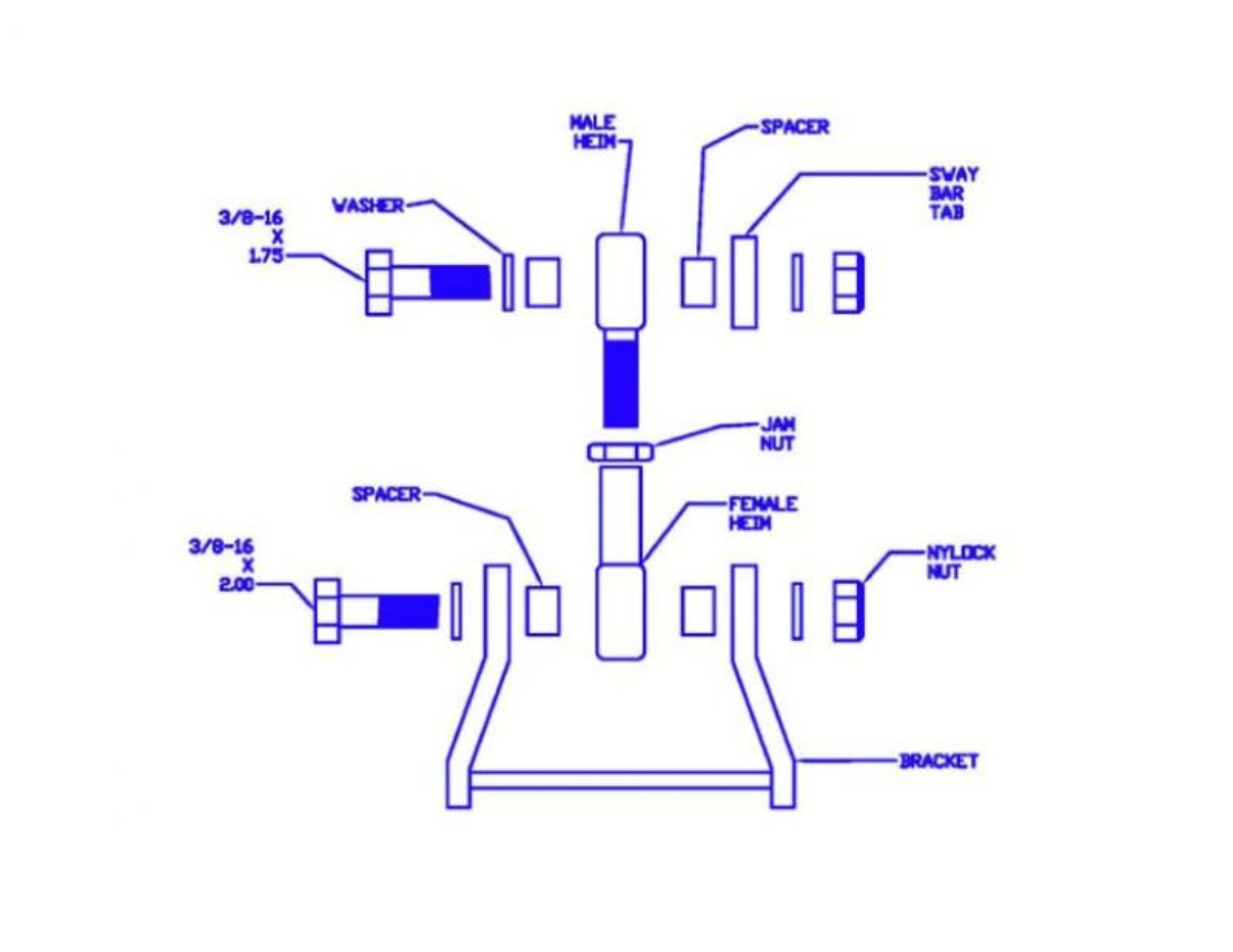 Picture of Progress Technology PRG Sway Bar Adapter Kits Sway Bar Endlinks - 65.1006