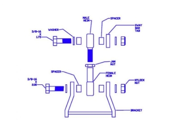 Picture of Progress Technology PRG Sway Bar Adapter Kits Sway Bar Endlinks - 65.1006