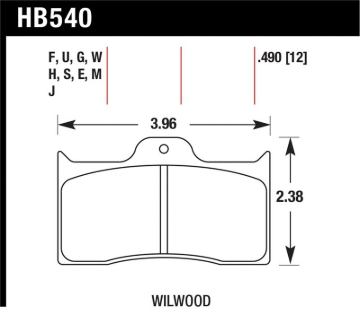 Picture of Hawk Performance HAWK DTC-70 Brake Pad Sets - HB540U.490