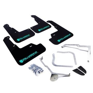 Picture of Rally Armor RAL UR Blk Flap/Teal Logo Mud Flaps - MF32-UR-BLK/TL-X