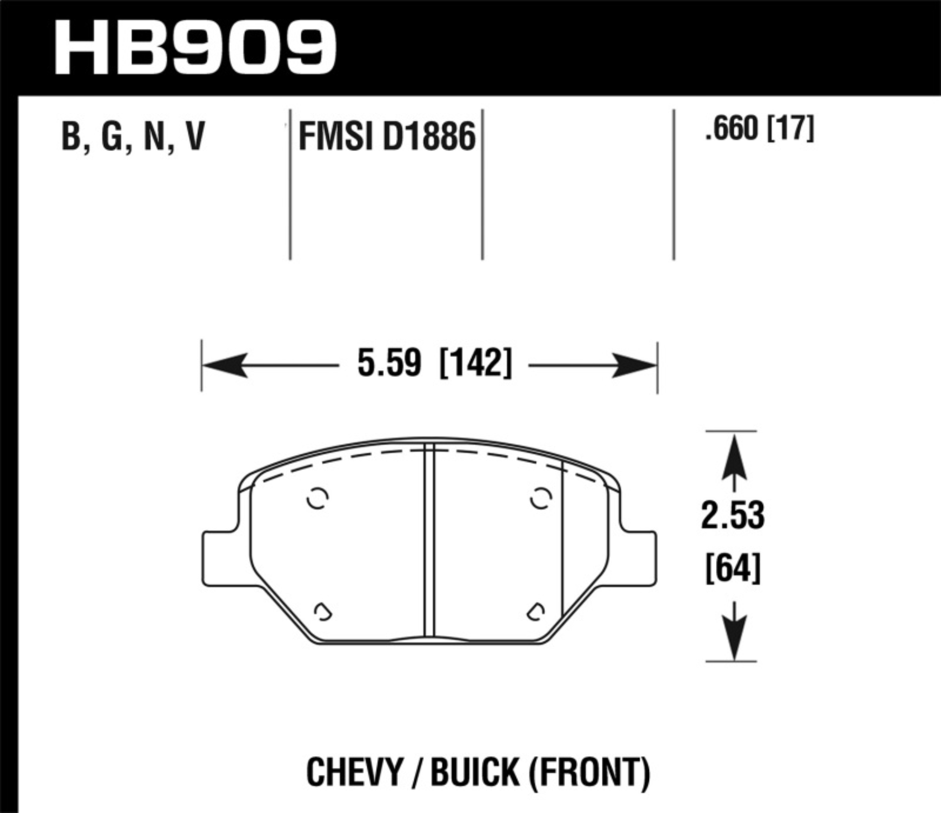 Picture of Hawk Performance HAWK LTS Brake Pads - HB909Y.660