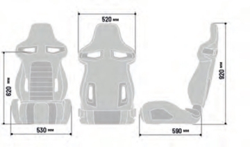 Picture of SPARCO SPA Seat R333 Reclinable Seats - 009011NR