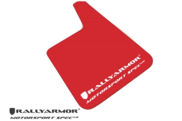 Picture of Rally Armor RAL UR Red Flap/Wht Logo Mud Flaps - MF20-MSUR-RD/WH
