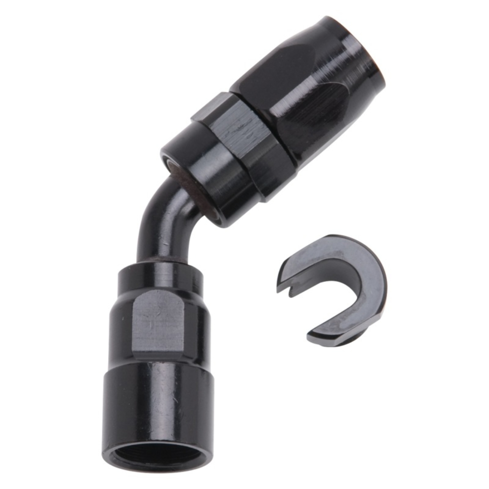 Picture of 6AN 45 Degree Female SAE Quick-Disconnect x 5/16" Tube Size WIth Black Finish