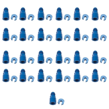 Picture of 6AN Male x 3/8" SAE Quick-Disconnect Female Threaded Cap Fitting, Blue - 25 Pack