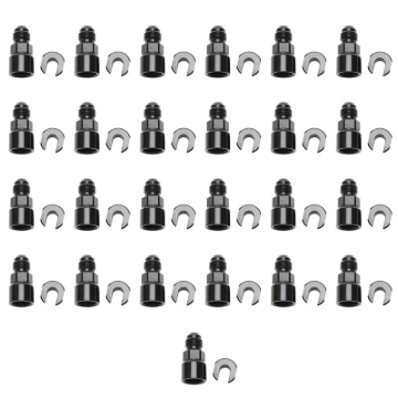 Picture of 6AN Male x 3/8" SAE Quick-Disconnect Female Threaded Cap Fitting, Black- 25 Pack