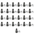 Picture of 6AN Male x 3/8" SAE Quick-Disconnect Female Threaded Cap Fitting, Black- 25 Pack