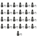 Picture of 6AN Male x 3/8" SAE Quick-Disconnect Female Threaded Cap Fitting, Black- 25 Pack
