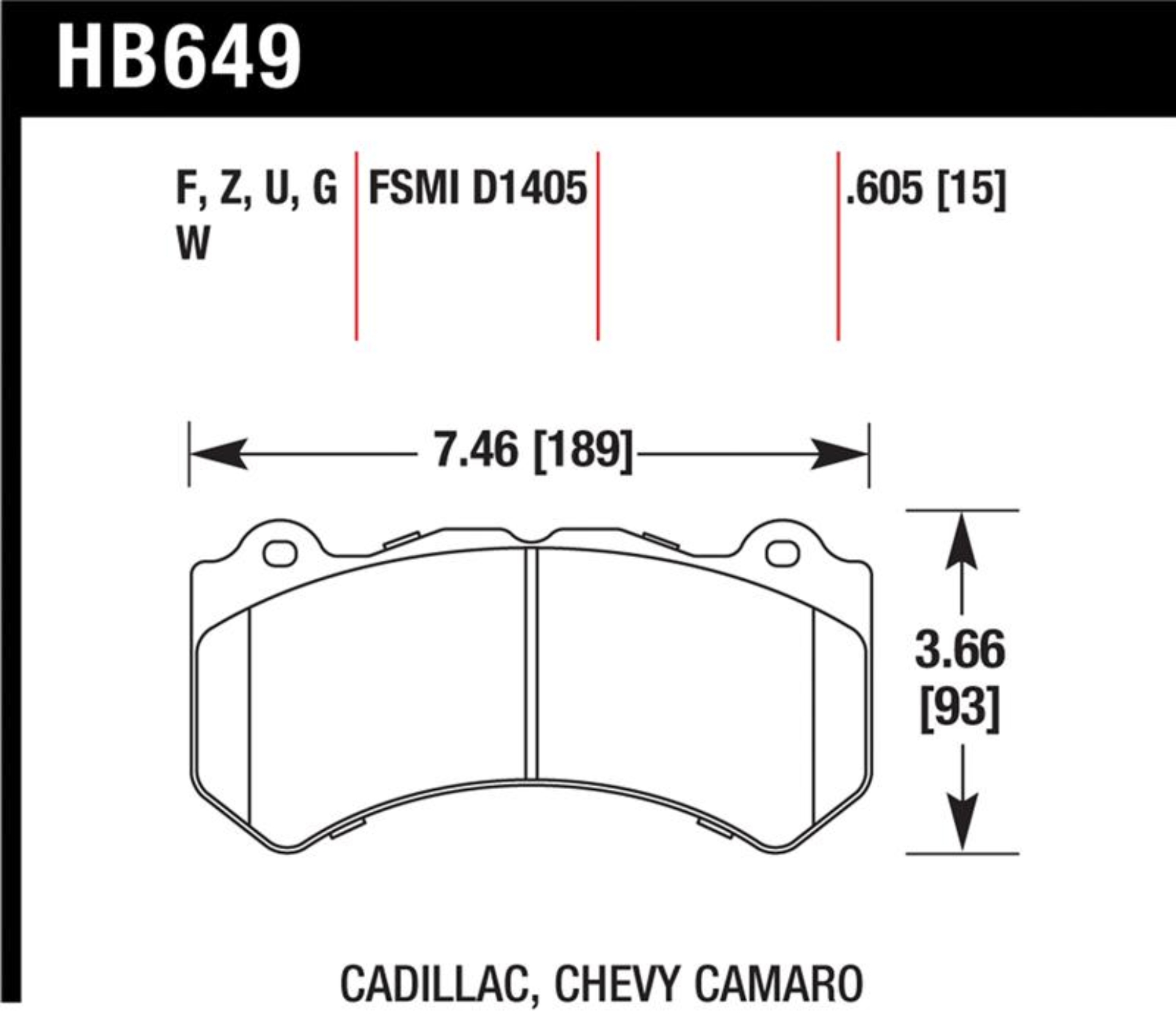 Picture of Hawk Performance HAWK DTC-60 Brake Pad Sets - HB649G.605