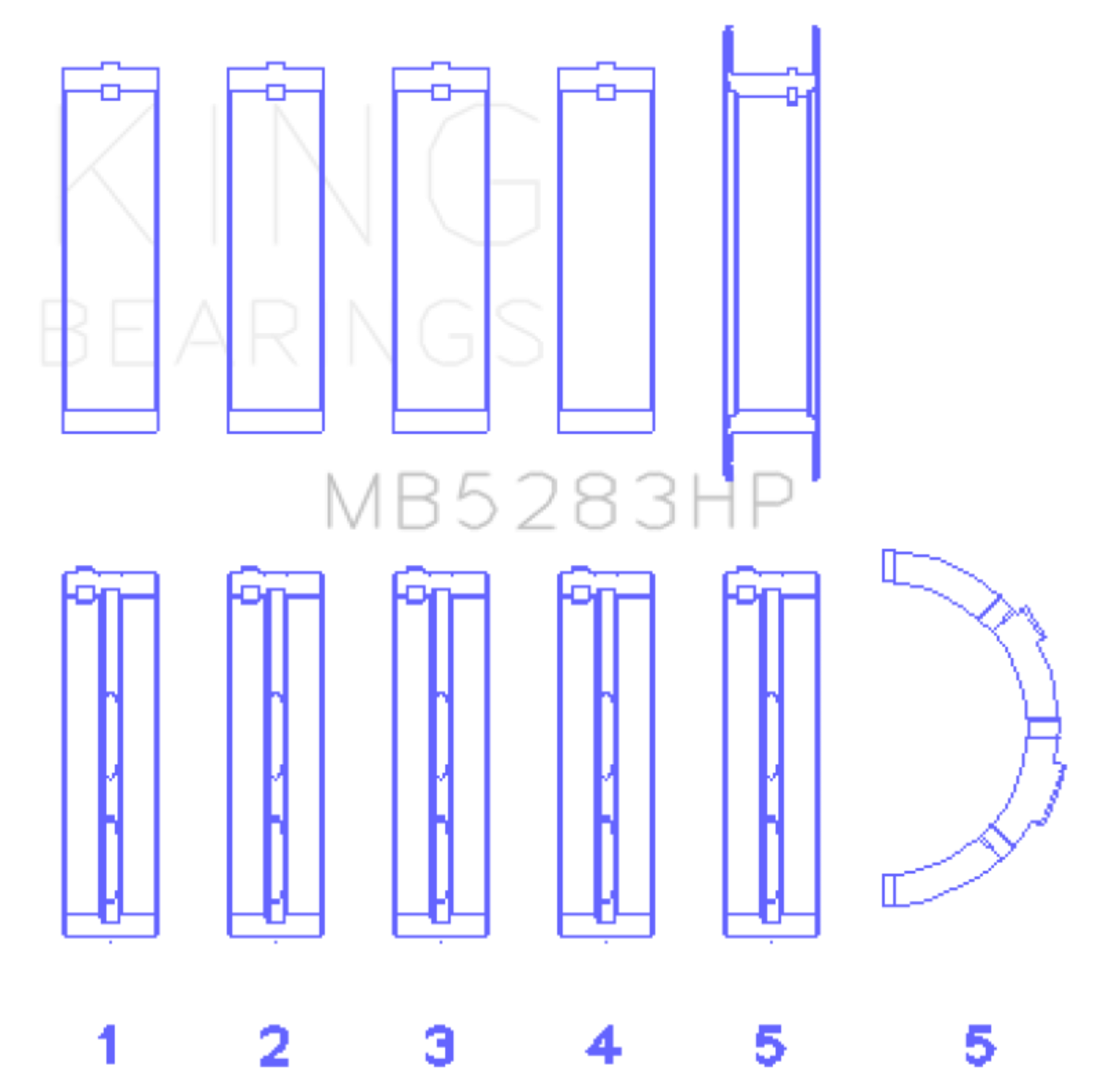 Picture of King Engine Bearings KING Performance Main Bearings - MB5283HP