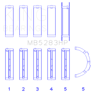 Picture of King Engine Bearings KING Performance Main Bearings - MB5283HP0.5