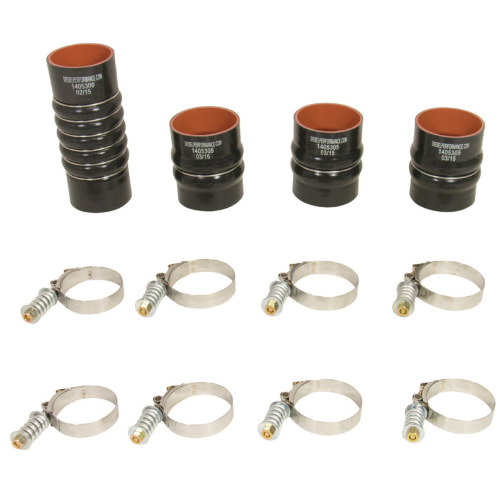 Picture of BD Diesel BDD Intercooler Hose/Clamp Kit Intercooler Pipe Kits - 1045215