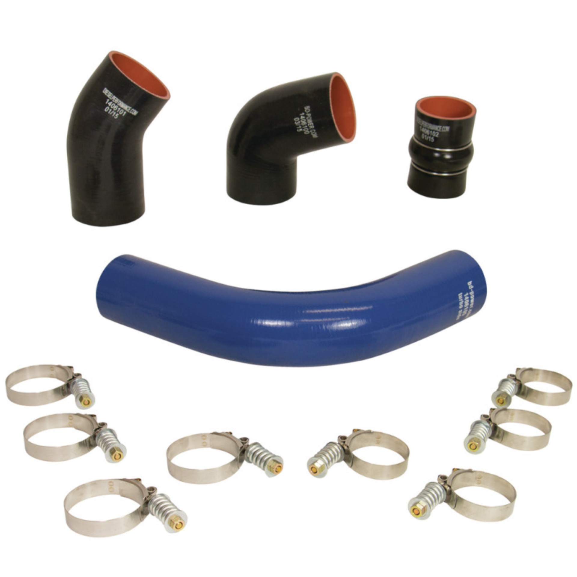 Picture of BD Diesel BDD Intercooler Hose/Clamp Kit Intercooler Pipe Kits - 1046275