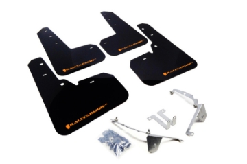 Picture of Rally Armor RAL UR Blk Flap/Orange Logo Mud Flaps - MF26-UR-BLK/OR