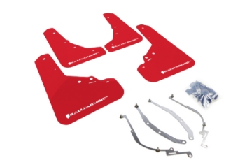 Picture of Rally Armor RAL UR Red Flap/Wht Logo Mud Flaps - MF25-UR-RD/WH