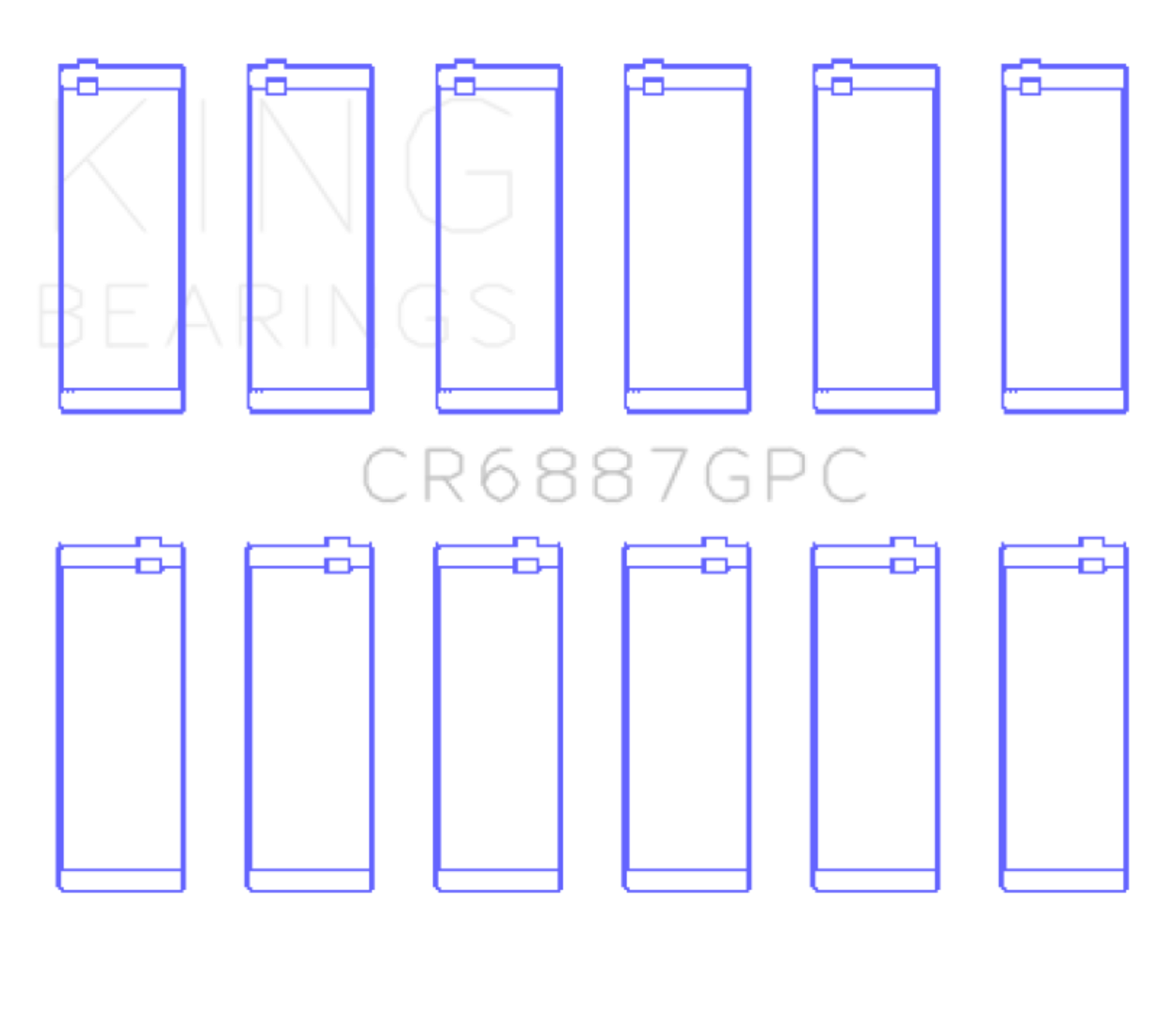 Picture of King Engine Bearings KING Connecting Rod Bearings - CR6887GPC
