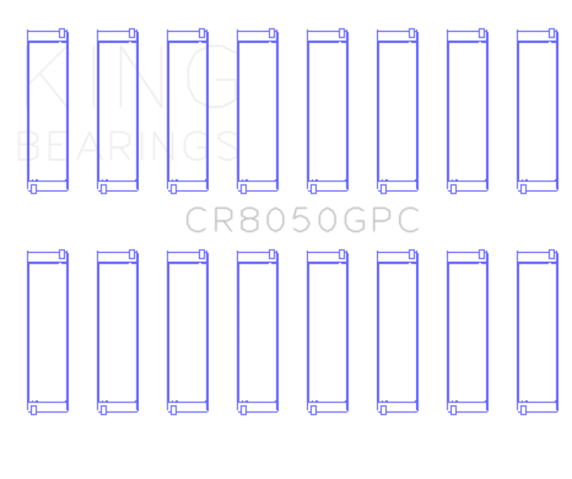 Picture of King Engine Bearings KING Connecting Rod Bearings - CR8050GPC