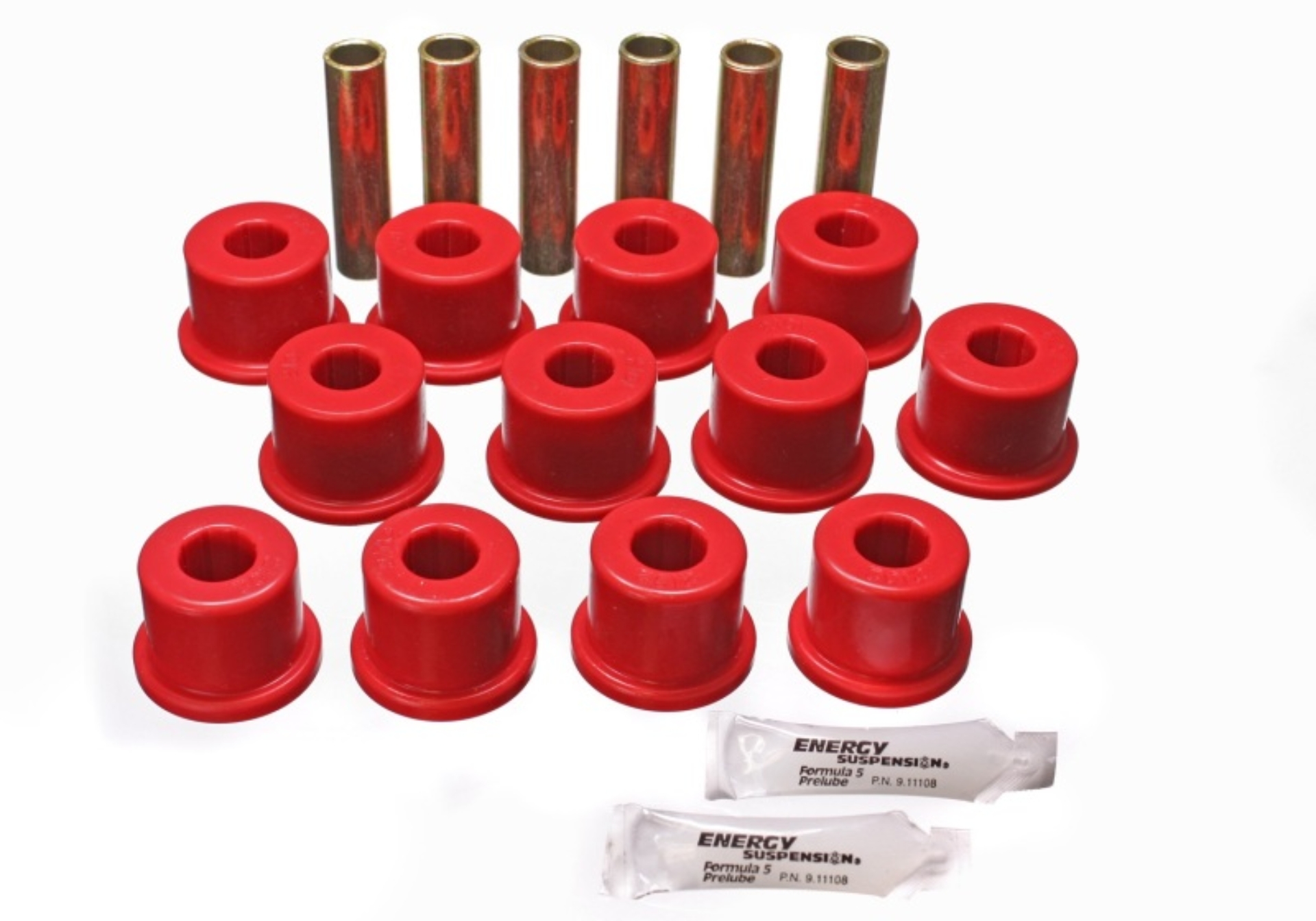 Picture of Energy Suspension ES Spring/Shackle Bush-Red Rear Bushing Kits - 3.2128R