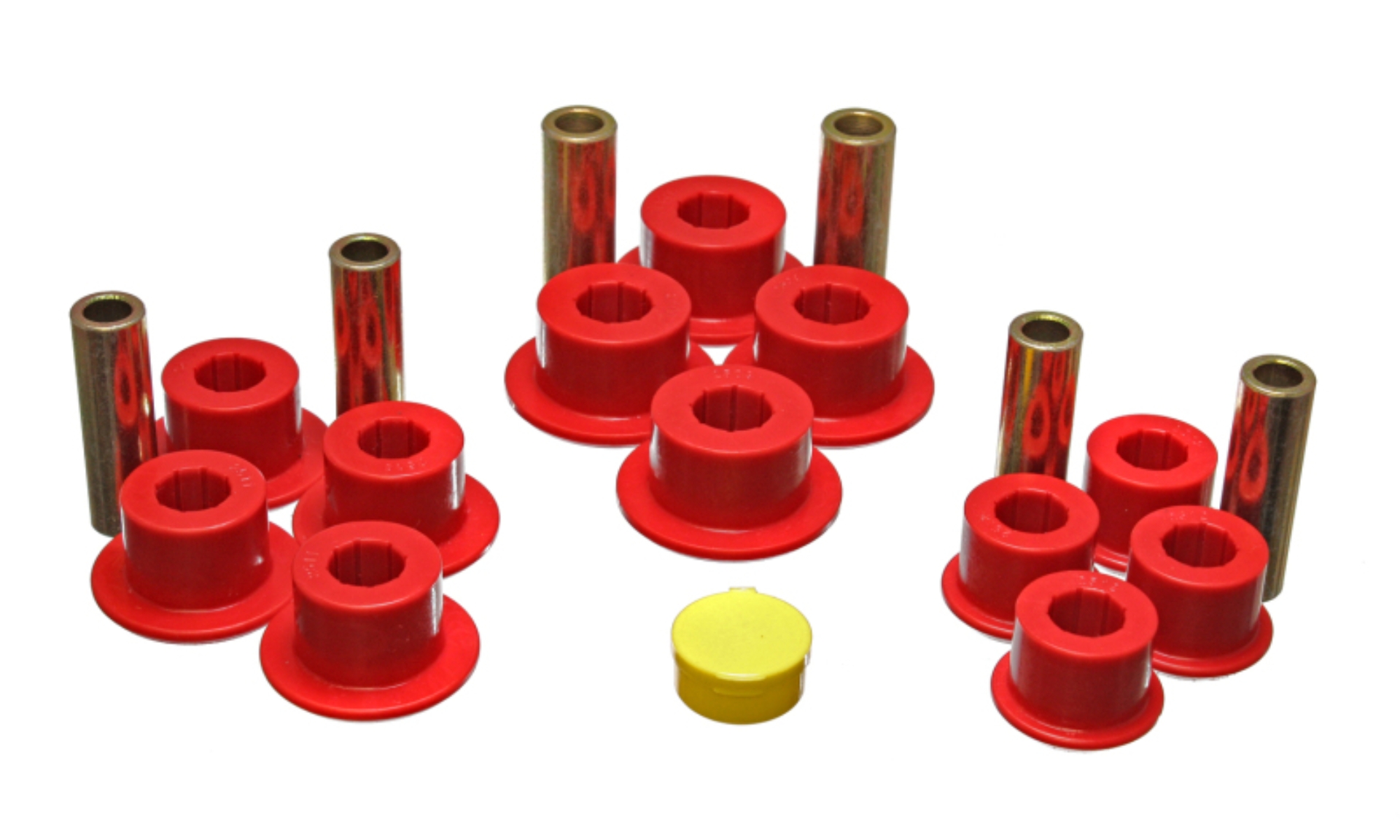 Picture of Energy Suspension ES Spring/Shackle Bush-Red Rear Bushing Kits - 3.2141R