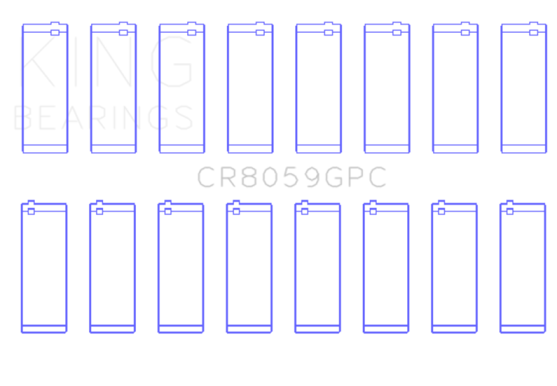 Picture of King Engine Bearings KING Connecting Rod Bearings - CR8059GPC0.25
