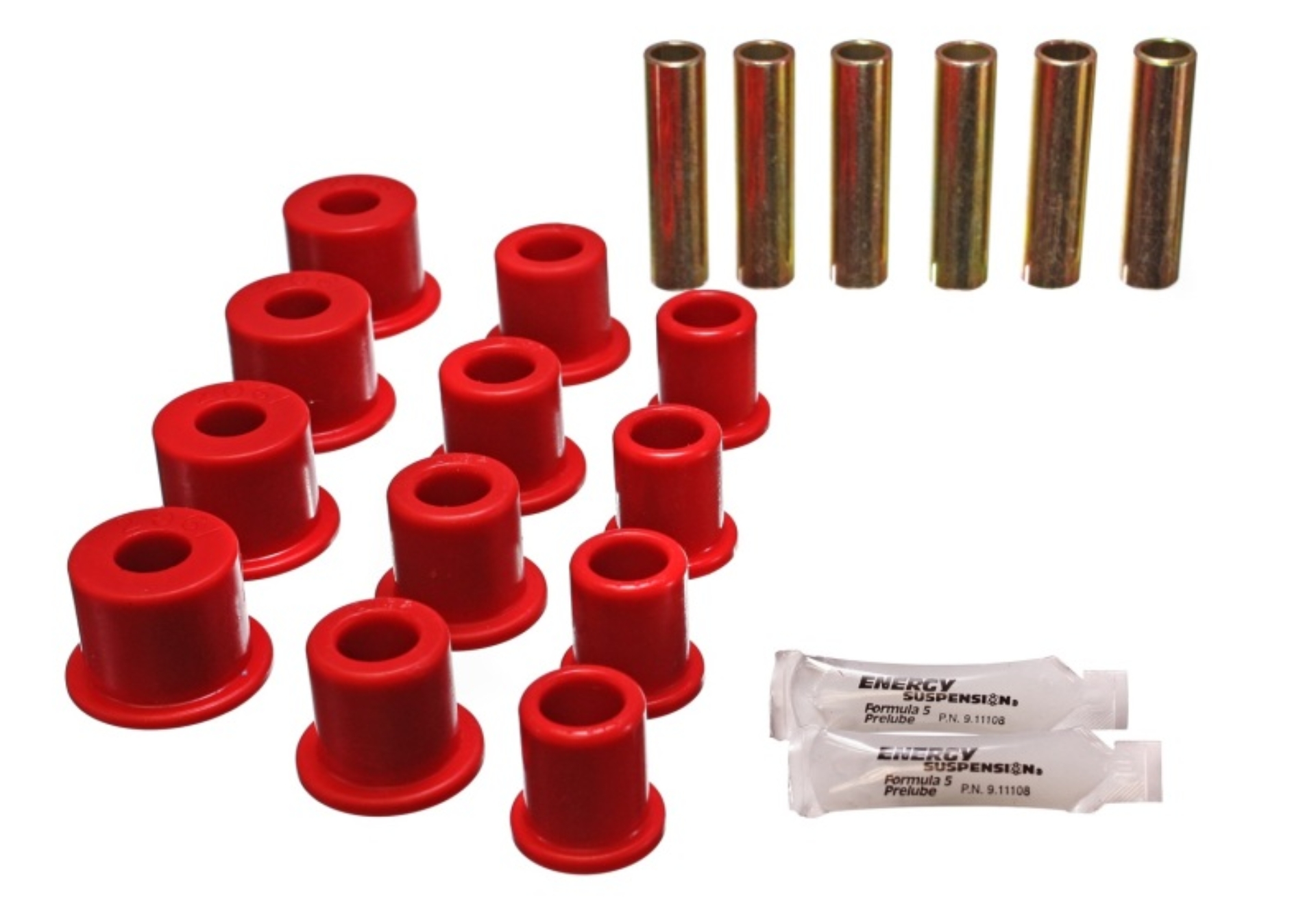 Picture of Energy Suspension ES Spring/Shackle Bush-Red Rear Bushing Kits - 4.2134R