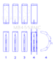 Picture of King Engine Bearings KING Main Bearings - MB4558MC
