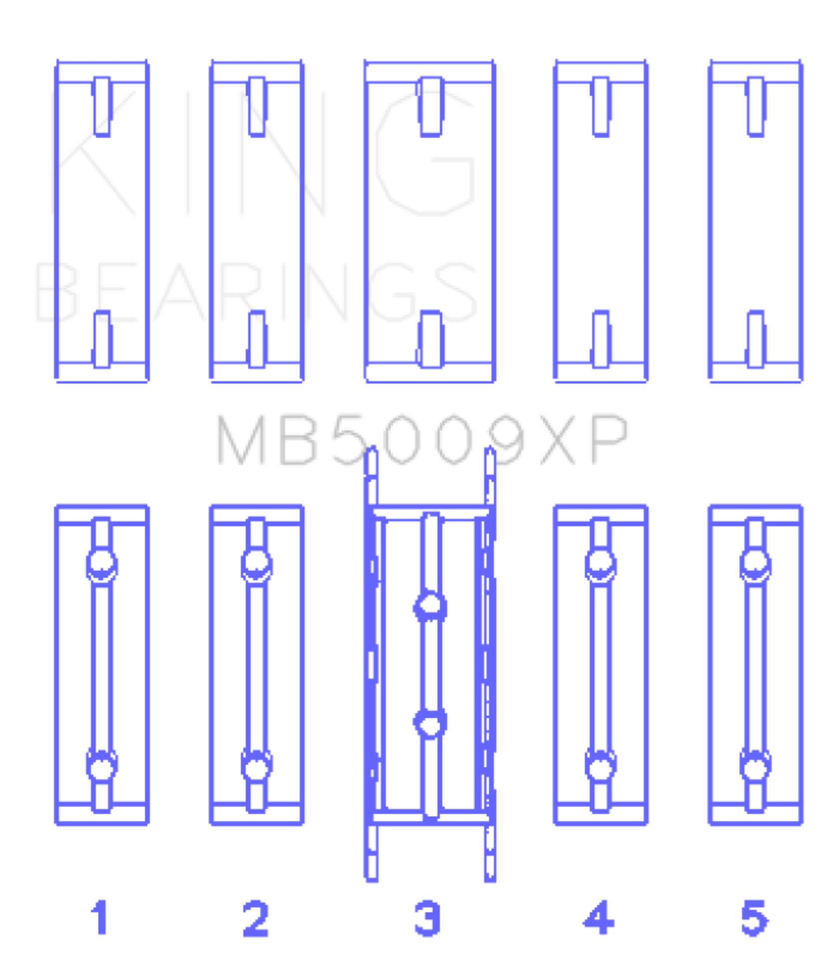 Picture of King Engine Bearings KING Main Bearings - MB5009XP