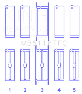 Picture of King Engine Bearings KING Main Bearings - MB5116TFC