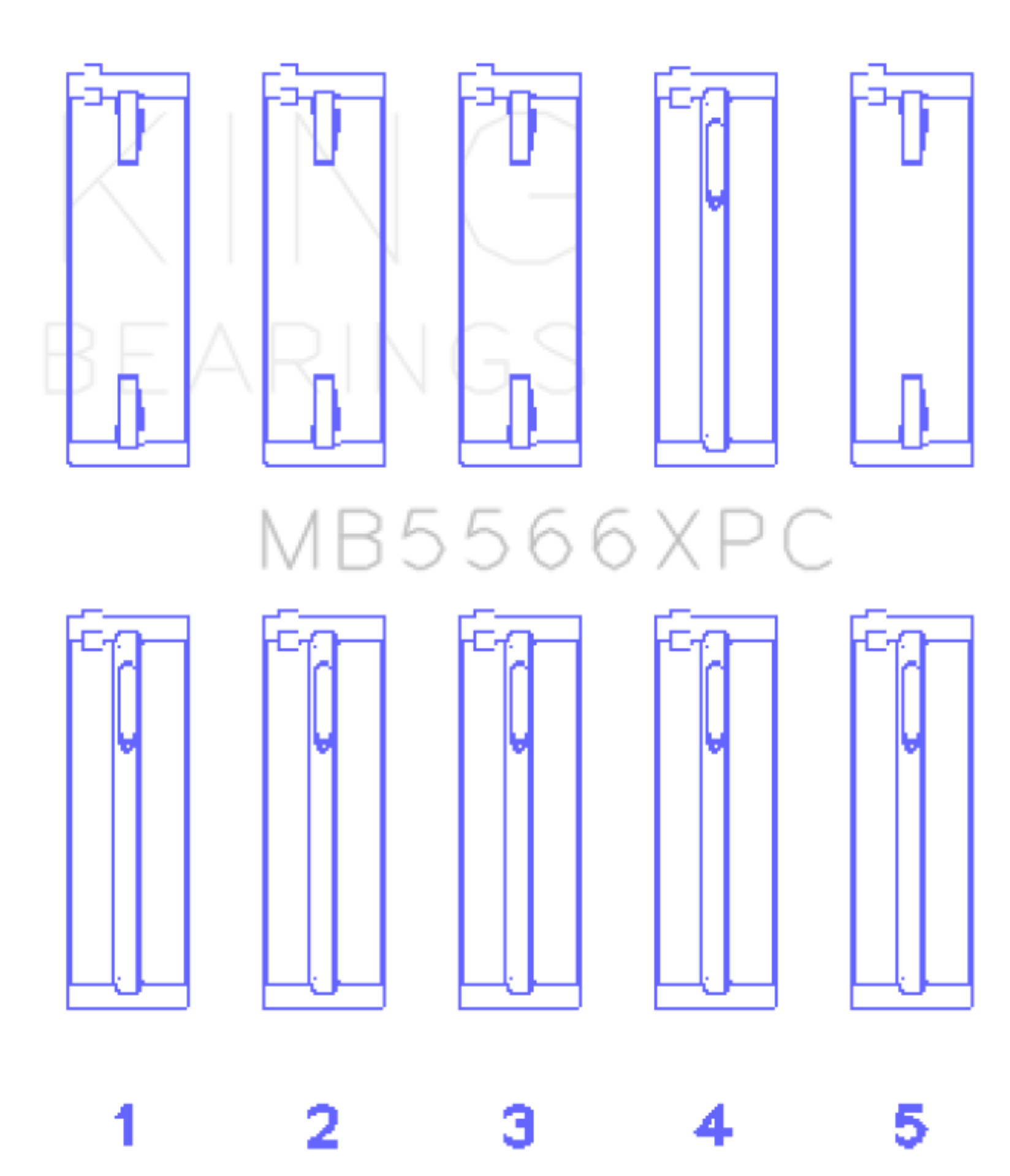 Picture of King Engine Bearings KING Main Bearings - MB5566XPC