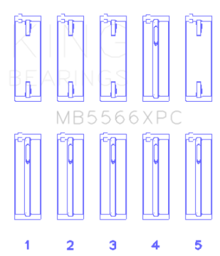 Picture of King Engine Bearings KING Main Bearings - MB5566XPC