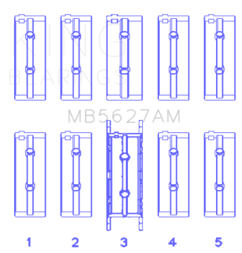 Picture of King Engine Bearings KING Main Bearings - MB5627AM