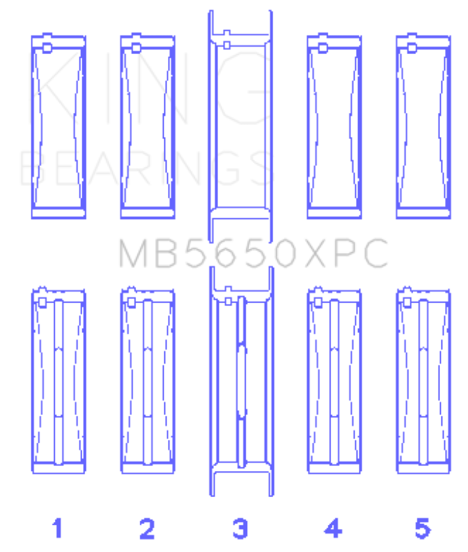 Picture of King Engine Bearings KING Main Bearings - MB5650XPC