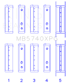 Picture of King Engine Bearings KING Main Bearings - MB5740XPG0.25