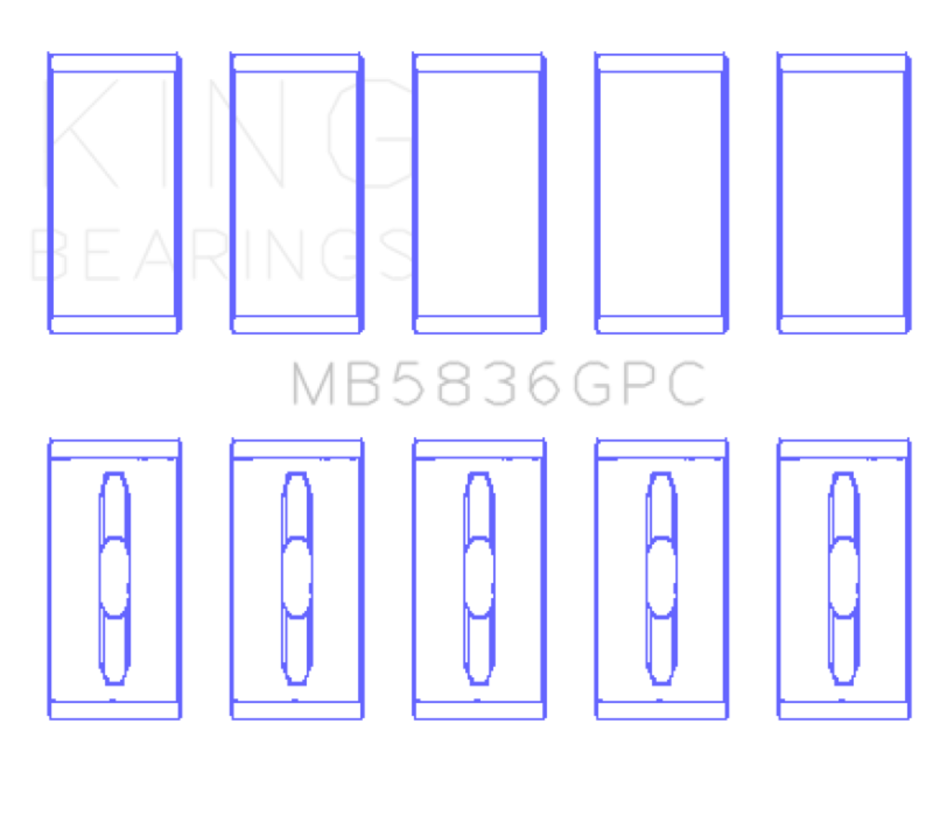 Picture of King Engine Bearings KING Main Bearings - MB5836GPC0.25
