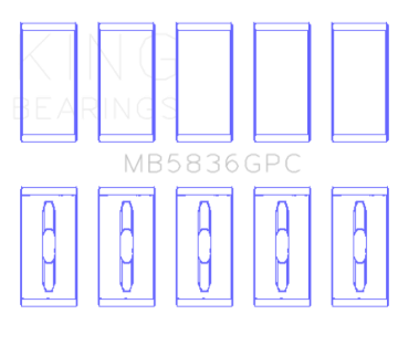Picture of King Engine Bearings KING Main Bearings - MB5836GPC0.25