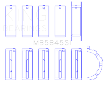 Picture of King Engine Bearings KING Main Bearings - MB5845SI0.25