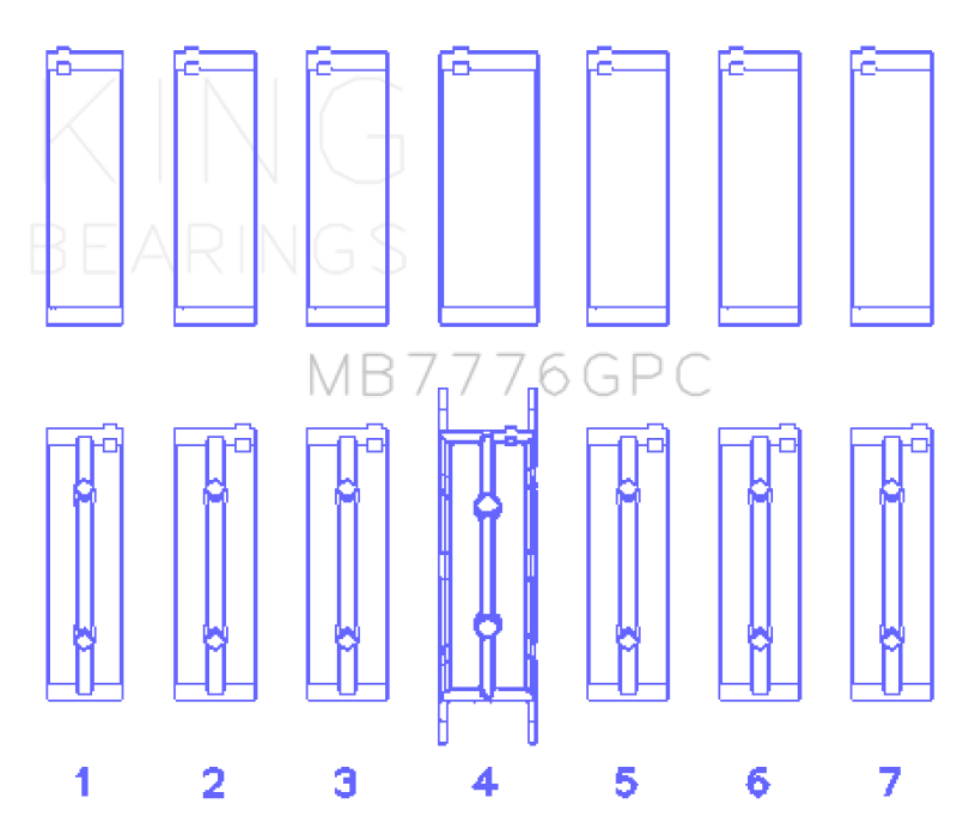 Picture of King Engine Bearings KING Main Bearings - MB7776GPC